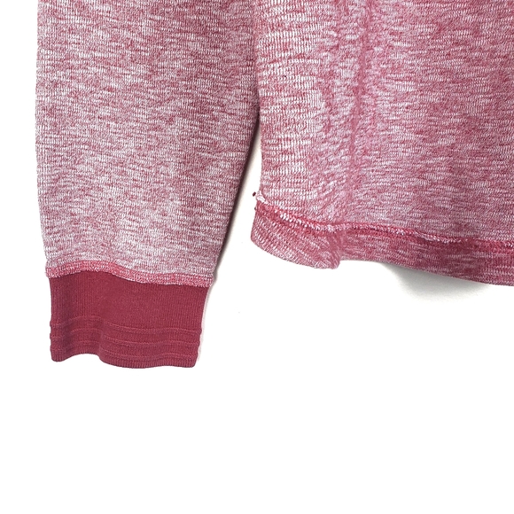 LUCKY BRAND Men's Red & White Space Dye Long Sleeve Buttoned Pull Over Size: XL - Picture 4 of 7